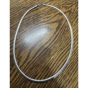 Sterling Silver 4 mm 18" Omega Style Chain Sterling  Necklace